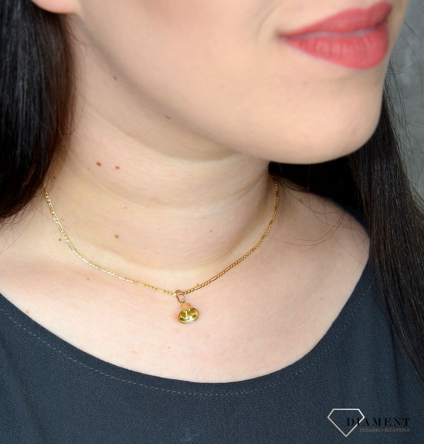 Złoty łańcuszek 585 Figaro Pave 2 mm DIA-LAN-3149PAVE-585 2mm (1).jpg